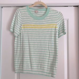 J Crew Cotton Short Sleeve Cotton Sweater